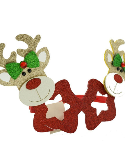 Ochelari petrecere de Craciun, forma Stea cu Ren