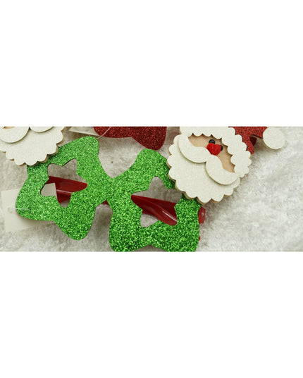 Ochelari petrecere de Craciun, tip Stea cu Mos Craciun