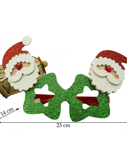 Ochelari petrecere de Craciun, tip Stea cu Mos Craciun