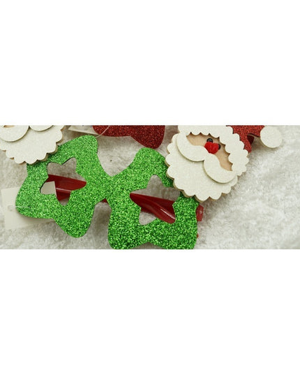 Ochelari petrecere de Craciun, tip Stea cu Mos Craciun