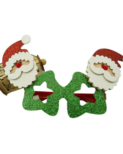 Ochelari petrecere de Craciun, tip Stea cu Mos Craciun