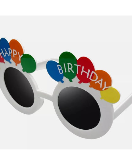 Ochelari Rotunzi Happy Birthday, Tematica Aniversare, Protectie Soare, din Plastic