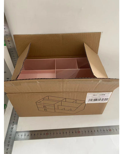 de Depozitare pentru Birou, Pentru Makeup, Papetarie, Organizator Cosmetice, 2 Sertare si Compartimente Multiple, Model Iepuras, Plastic