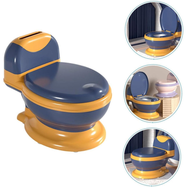 Olita Bebelusi, pentru Copii 1 - 8 Ani, Model Toaleta Adulti, Colac Moale PVC, Compartiment Detasabil, Depozitare Hartie