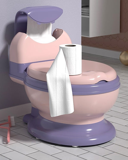 Olita Bebelusi, pentru Copii 1 - 8 Ani, Model Toaleta Adulti, Colac Moale PVC, Compartiment Detasabil, Depozitare Hartie