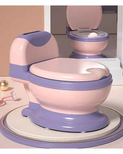 Olita Bebelusi, pentru Copii 1 - 8 Ani, Model Toaleta Adulti, Colac Moale PVC, Compartiment Detasabil, Depozitare Hartie