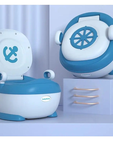 Olita pentru Copii, +1an, Portabila, Design cu Ancora, cu Capac, Model Prietenos, Non-Toxic, Compartiment Detasabil, cu Manere, cu 4 Picioare, Usor de Curatat