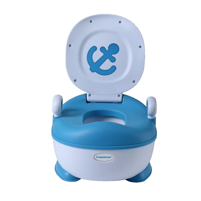 Olita pentru Copii, +1an, Portabila, Design cu Ancora, cu Capac, Model Prietenos, Non-Toxic, Compartiment Detasabil, cu Manere, cu 4 Picioare, Usor de Curatat