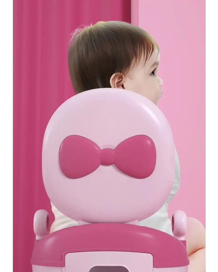 Olita pentru Copii, +1an, Portabila, Design cu Fundita, cu Capac, Model Prietenos, Non-Toxic, Compartiment Detasabil, cu Manere, cu 4 Picioare, Usor de Curatat