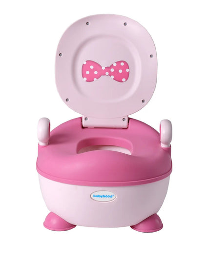 Olita pentru Copii, +1an, Portabila, Design cu Fundita, cu Capac, Model Prietenos, Non-Toxic, Compartiment Detasabil, cu Manere, cu 4 Picioare, Usor de Curatat