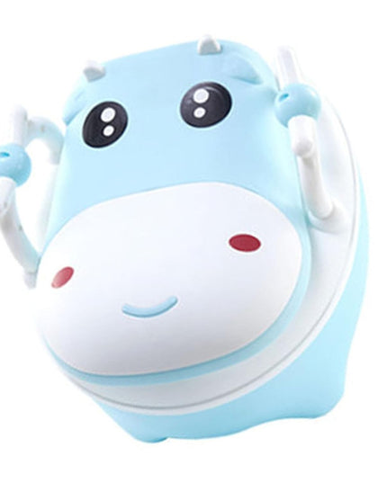 Olita pentru Copii, +1an, Portabila, Design Vacuta cu Capac, Model Prietenos, Non-Toxic, cu Manere, Compartiment Detasabil, Perie Inclusa, Usor de Curatat