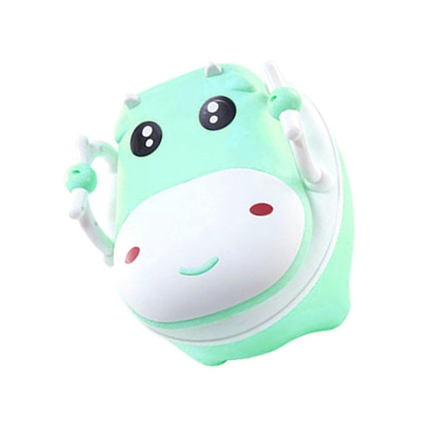 Olita pentru Copii, +1an, Portabila, Design Vacuta cu Capac, Model Prietenos, Non-Toxic, cu Manere, Compartiment Detasabil, Perie Inclusa, Usor de Curatat