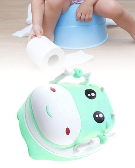 Olita pentru Copii, +1an, Portabila, Design Vacuta cu Capac, Model Prietenos, Non-Toxic, cu Manere, Compartiment Detasabil, Perie Inclusa, Usor de Curatat