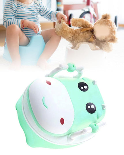 Olita pentru Copii, +1an, Portabila, Design Vacuta cu Capac, Model Prietenos, Non-Toxic, cu Manere, Compartiment Detasabil, Perie Inclusa, Usor de Curatat