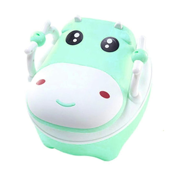 Olita pentru Copii, +1an, Portabila, Design Vacuta cu Capac, Model Prietenos, Non-Toxic, cu Manere, Compartiment Detasabil, Perie Inclusa, Usor de Curatat