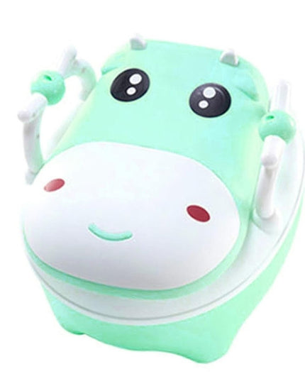 Olita pentru Copii, +1an, Portabila, Design Vacuta cu Capac, Model Prietenos, Non-Toxic, cu Manere, Compartiment Detasabil, Perie Inclusa, Usor de Curatat