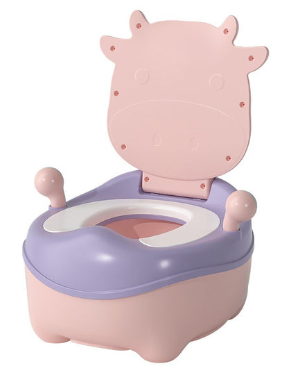 Olita pentru Copii, +1an, Portabila, Model Vacuta, cu Capac, Prietenoasa, Non-Toxic, Compartiment Detasabil, cu Manere, cu 4 Picioare, Usor de Curatat