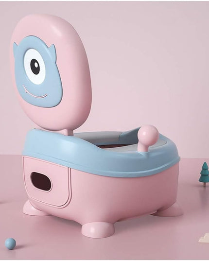 Olita pentru Copii, +6 luni, Compartiment Detasabil, cu Capac, Antiderapanta, din Plastic, Colac Moale, Model Animat Ciclop, cu Maner