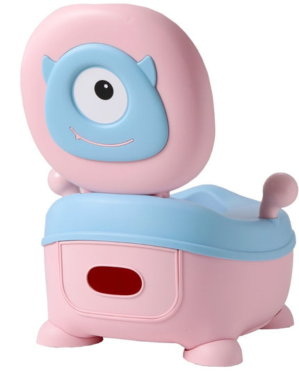 Olita pentru Copii, +6 luni, Compartiment Detasabil, cu Capac, Antiderapanta, din Plastic, Colac Moale, Model Animat Ciclop, cu Maner