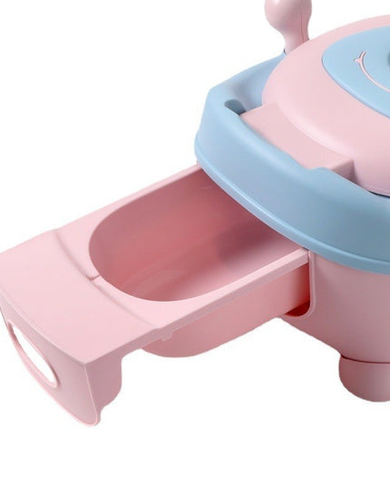 Olita pentru Copii, +6 luni, Compartiment Detasabil, cu Capac, Antiderapanta, din Plastic, Colac Moale, Model Animat Ciclop, cu Maner