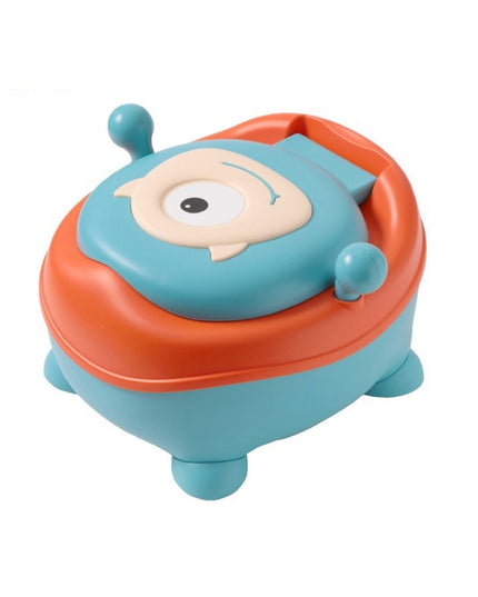 Olita pentru Copii, +6 luni, Compartiment Detasabil, cu Capac, Antiderapanta, din Plastic, Colac Moale, Model Animat Ciclop, cu Maner