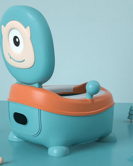 Olita pentru Copii, +6 luni, Compartiment Detasabil, cu Capac, Antiderapanta, din Plastic, Colac Moale, Model Animat Ciclop, cu Maner