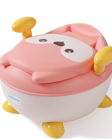 Olita pentru Copii, +6 luni, Compartiment Detasabil, cu Capac, Antiderapanta, din Plastic, Colac Moale, Model Animat Vulpe, cu Maner