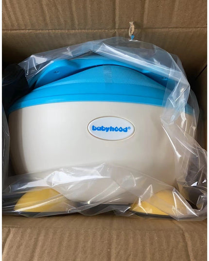 Olita pentru Copii, +6 luni, Compartiment Detasabil, cu Capac, Antiderapanta, din Plastic, Colac Moale, Model Animat Vulpe, cu Maner