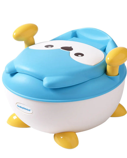 Olita pentru Copii, +6 luni, Compartiment Detasabil, cu Capac, Antiderapanta, din Plastic, Colac Moale, Model Animat Vulpe, cu Maner