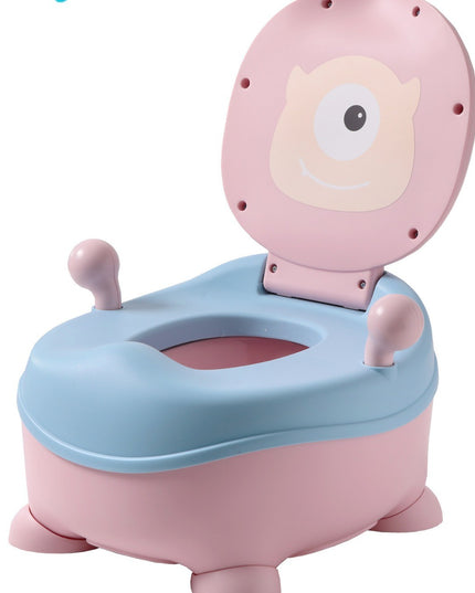 Olita pentru Copii, +6 luni, Compartiment Detasabil, cu Capac, Antiderapanta, din Plastic, Colac Moale, Model Animat Ciclop, cu Maner