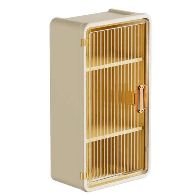 Organizator Cosmetice, Montare pe Perete fara Perforare,cu 3 Rafturi, din PP si ABS