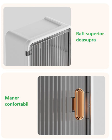 Organizator Cosmetice, Montare pe Perete fara Perforare,din PP si ABS