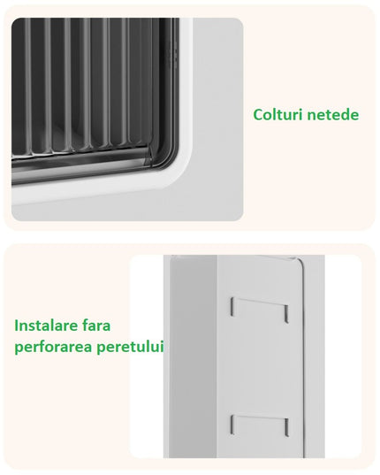 Organizator Cosmetice, Montare pe Perete fara Perforare,din PP si ABS