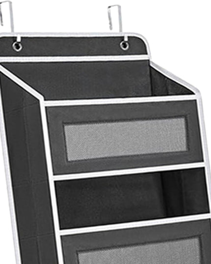 Organizator Suspendat pentru Usi, din Nailon si Plasa, Baza de Carton Ingrosat, 5 Buzunare Principale + 5 Buzunare Laterale,2 Carlige Incluse