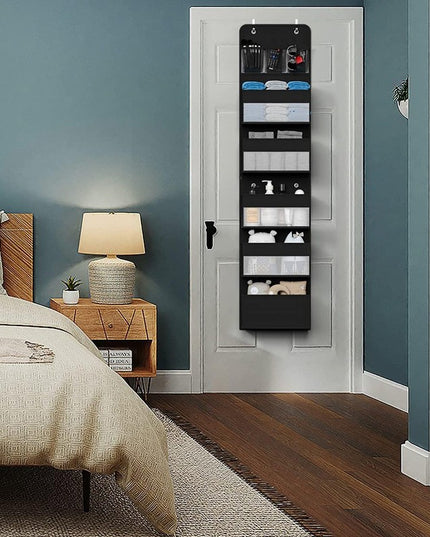 Organizator Suspendat pentru Usi, din Nailon si Plasa, Baza de Carton Ingrosat, 5 Buzunare Principale + 5 Buzunare Laterale,2 Carlige Incluse