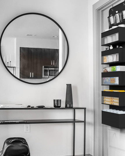 Organizator Suspendat pentru Usi, din Nailon si Plasa, Baza de Carton Ingrosat, 5 Buzunare Principale + 5 Buzunare Laterale,2 Carlige Incluse