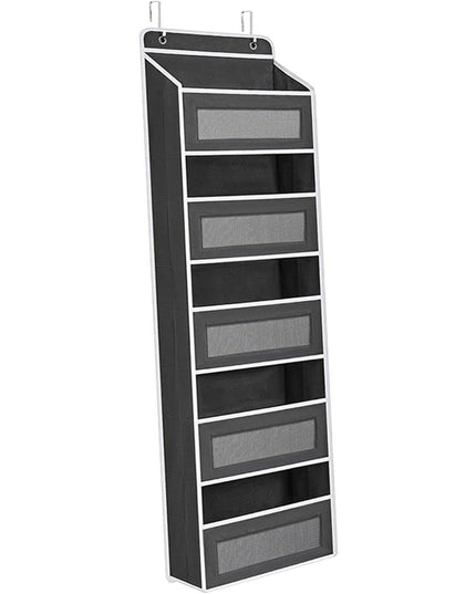 Organizator Suspendat pentru Usi, din Nailon si Plasa, Baza de Carton Ingrosat, 5 Buzunare Principale + 5 Buzunare Laterale,2 Carlige Incluse