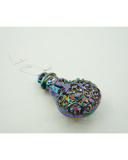 Ornament brad de Craciun, Iridescent, in forma de Om de zapada, x , Plastic