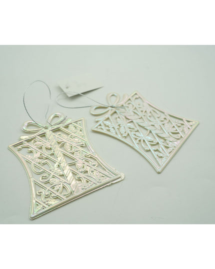 Ornament brad de Craciun, Perlat, in forma de Cadou, x , Plastic