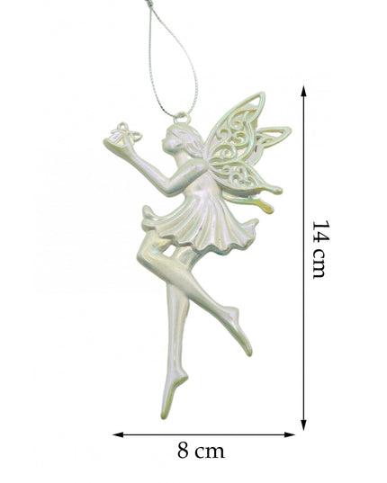 Ornament brad de Craciun, Perlat, in forma de Inger, x , Plastic