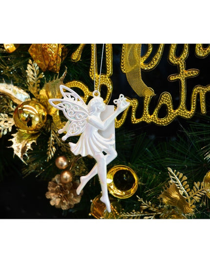 Ornament brad de Craciun, Perlat, in forma de Inger, x , Plastic