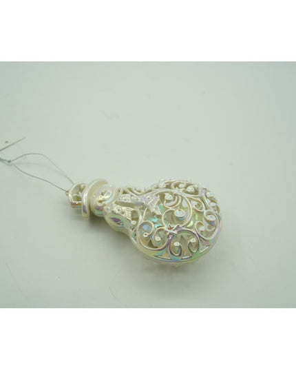 Ornament brad de Craciun, Perlat, in forma de Om de zapada, x , Plastic