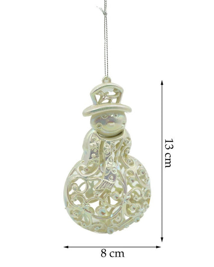 Ornament brad de Craciun, Perlat, in forma de Om de zapada, x , Plastic