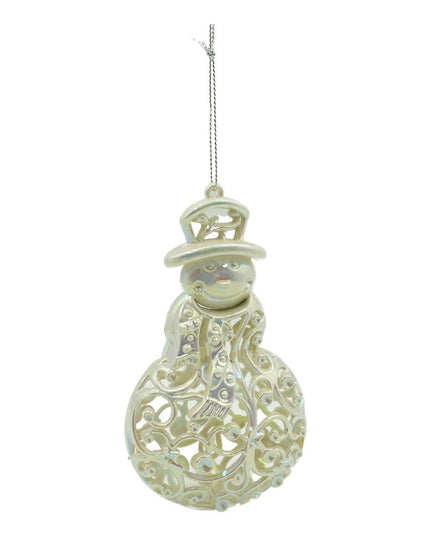 Ornament brad de Craciun, Perlat, in forma de Om de zapada, x , Plastic