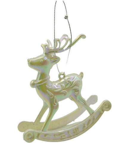 Ornament brad de Craciun, Perlat, in forma de Ren, x , Plastic