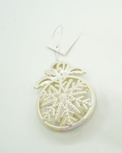 Ornament brad de Craciun, Perlat, Rotund, x , Plastic