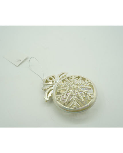 Ornament brad de Craciun, Perlat, Rotund, x , Plastic