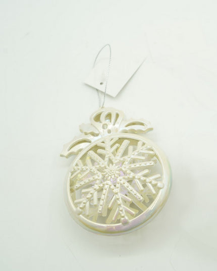 Ornament brad de Craciun, Perlat, Rotund, x , Plastic