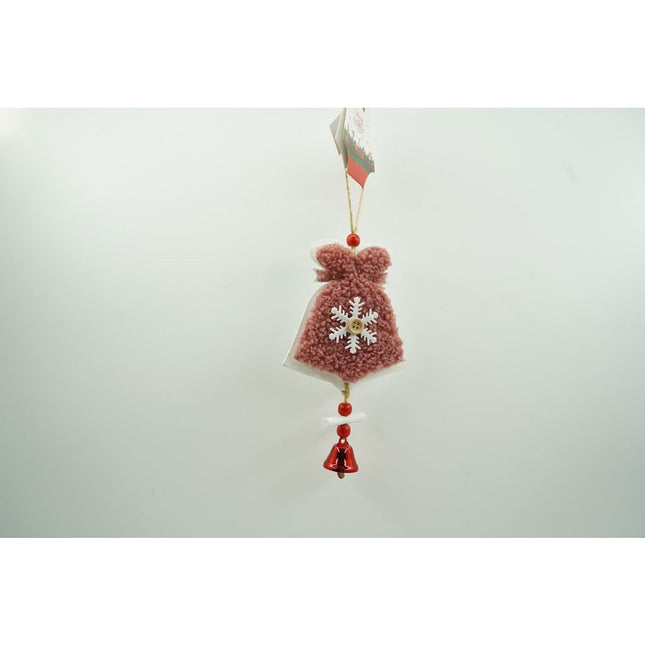 Ornament de brad broderie cu clopot