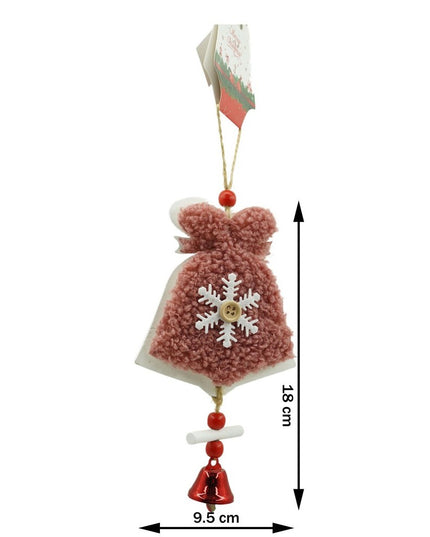 Ornament de brad broderie cu clopot